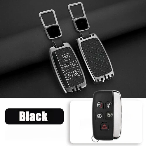 For Land Rover Range Rover Sport Zinc Alloy Leather Car Key Fob Case Cover Bag - Foto 3 di 15