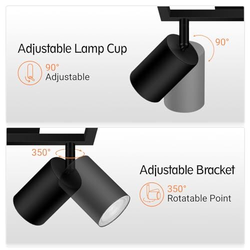 2-Light Track Lighting fitures Ceiling,Kitchen 2-Light Track Lighting(Black) - Picture 7 of 8