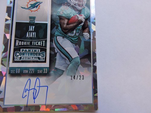 2015 Panini Contenders Cracked Ice Rookie Ticket Auto RC JAY AJAYI 14/23 SSP!! - Picture 2 of 3