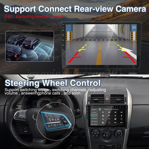10.1'' Double 2 Din Car Radio Android 15 GPS WIFI BT Carplay Touch Screen Stereo - Picture 4 of 11