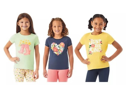Member's Mark Girls 3-Pack Short Sleeve Graphic Tee,  "Just Be Kind", Ships Free - Picture 1 of 3