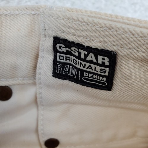 G Star Raw Men’s Triple A Regular Straight Jeans White denim Size 34x32 - Picture 8 of 13
