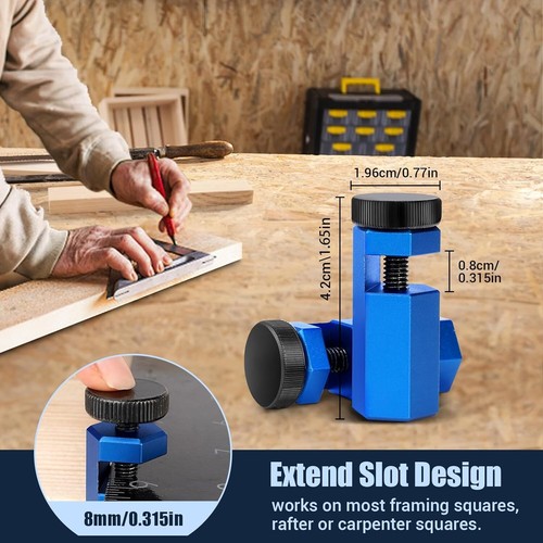 Tall Stair Gauges for Framing Square with Holder and Carabiner Stair guages K... - Picture 4 of 7