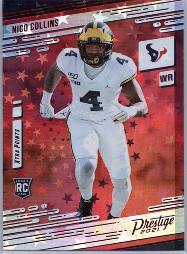 2021 Panini Prestige Xtra Points Stars RC #237 Nico Collins Michigan