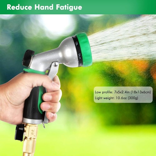Garden Hose Nozzle, Heavy Duty Metal Water Hose Nozzle with 7 Adjustable Spra - Picture 6 of 7