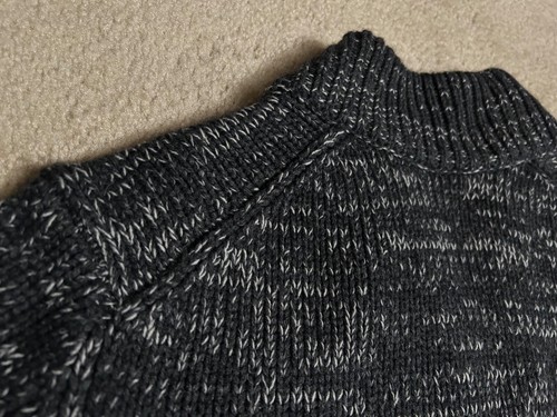 VINCE Wool YAK Blend FULL ZIP Black Mens Sweater CARDIGAN Jacket Marl XL - Picture 10 of 14