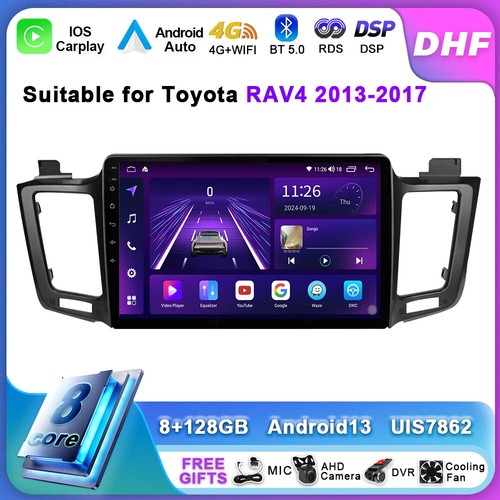 Android For Toyota RAV4 4 XA40 5 XA50 2013-2017 CarPlay Car Radio GPS Player - Picture 2 of 30
