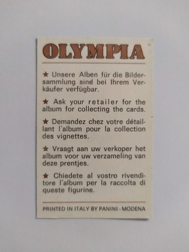 FIGURINA OLYMPIA 1896-1972 NORVEGIA DANIELSEN n 183 DA RECUPERO - Imagen 2 de 2