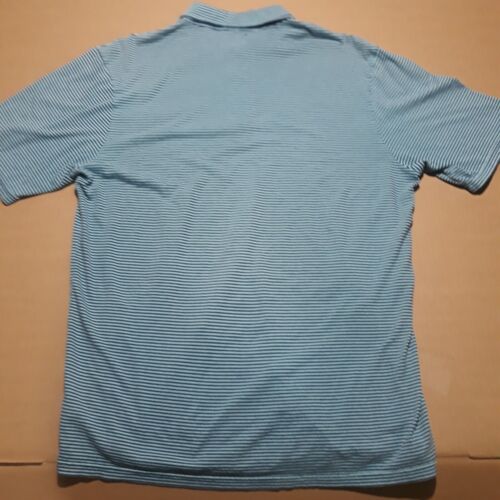 Camisa Polo Johnnie-O West Coast Prep Bolsillo Algodón Verde Rayas Para Hombre Grande - Imagen 3 de 13