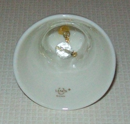 Lenox China Holiday Holly Berry Christmas Ornament Bell w Gold Trim 2 1/2" T - Picture 8 of 10