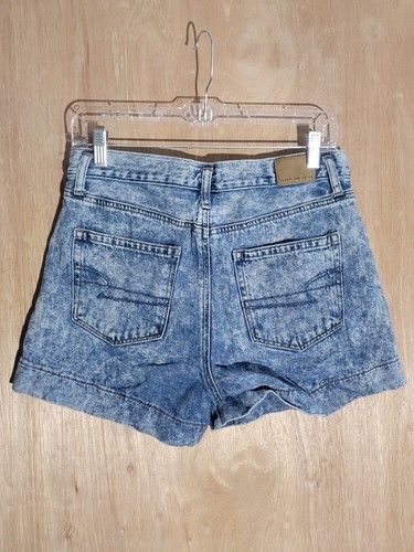 american eagle jean shorts womens size 6 mom slash pockets high rise blue - Picture 4 of 9