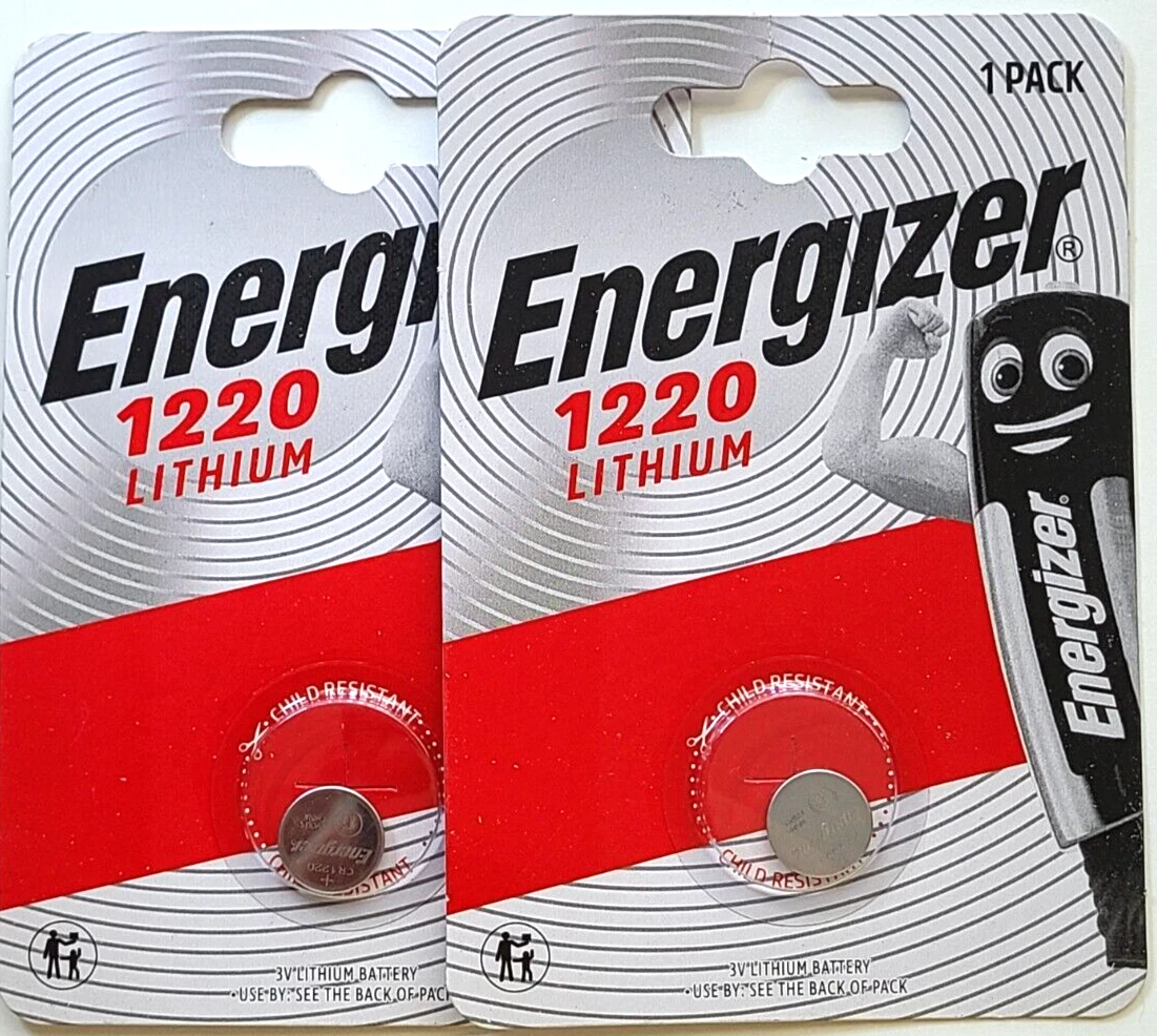 2 PK CR1220 ENERGIZER 3V LITHIUM (GREAT EXP 12/33) ECR1220 DL1220 FREE SHIP - product detail image 1