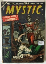 GOLDEN Age MYSTIC Comics #25 ! ZOMBIE COVER! Pre-Code HORROR GD+ 2.5 1953