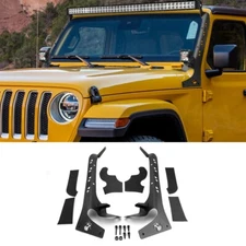 for 2018+ Jeep Wrangler JL Roof + A-Pillar Light Bar Bracket Fits 52" & LED Pods
