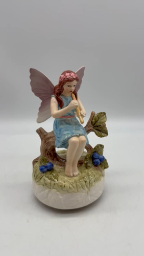 Vintage Otagiri Japan Porzellan musikalische Fee rotierende Figur schöner Träumer - Video 1 von 1