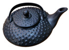 Boston Warehouse Stoneware Hobnail Teapot with Cast Iron Look