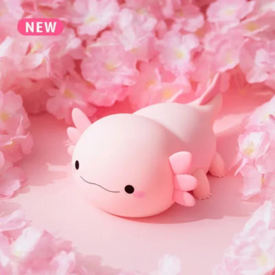 Cute Axolotl Night Light Silicone Nursery Sleeping Lamp Touch Control Nightlight