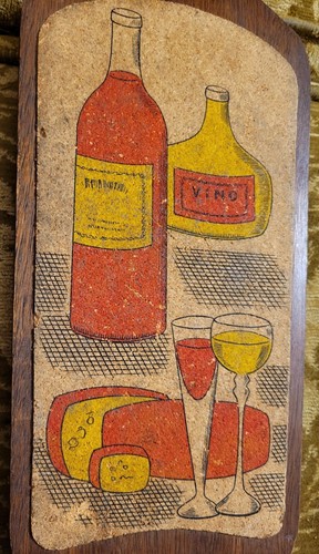 Tabla de cortar Enesco de colección MCM con temática de corcho trípode colgante de pared - Imagen 2 de 4