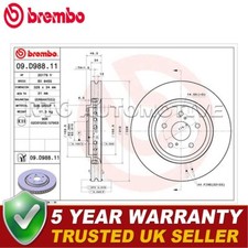 Brembo Front Brake Disc Fits Toyota RAV4 2018- 2.0 2.5 4351248140