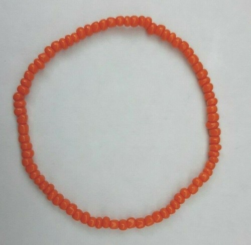 OPAQUE/METALLIC SEED BEAD STRETCHY/STRETCH ANKLET ANKLE BRACELET 9.5" 39 COLOURS - Picture 27 of 41