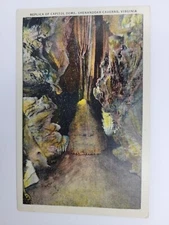 Replica of Capitol Some, Shenandoah Caverns, Virginia.  Vintage Linen Postcard