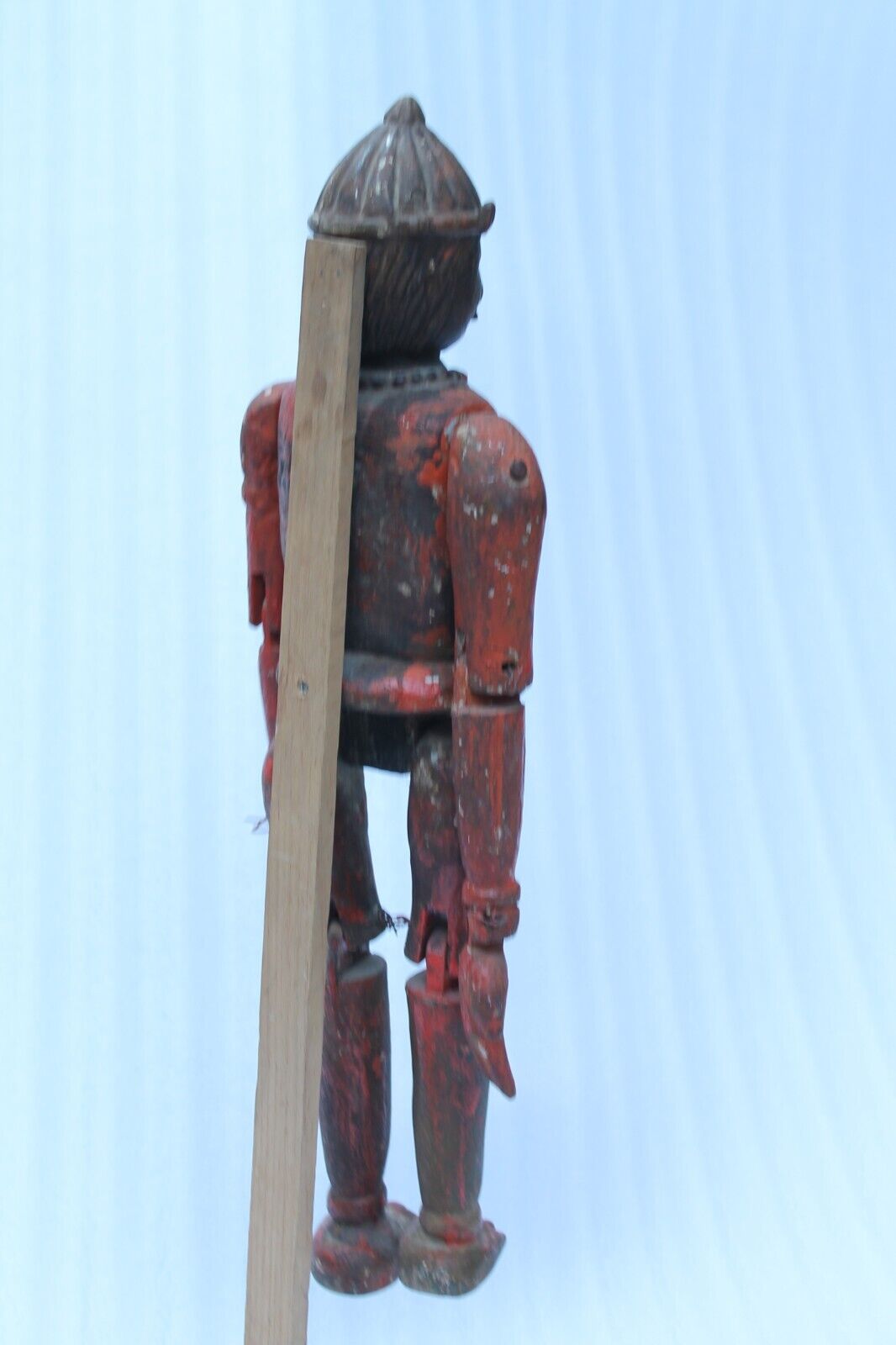 Figurine ancienne originale originale en bois finement sculpté visage de démon statue NH6838 - Photo 12 sur 12