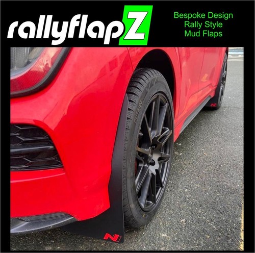 SET VORNE | Schmutzfänger & Befestigungen passend für Hyundai Kona N schwarz 4mm *satin-matt N-R