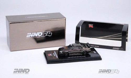 Inno64 1:64 Nissan GT-R R34 Nismo R-Tune Negro Cromo Hobby Expo CHINA 2023 - Imagen 7 de 7