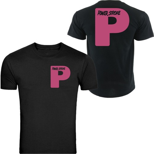 Camiseta Powerstroke Diseño Big P Unisex Color Negro Delantero y Trasero S - 5XL - Imagen 21 de 33