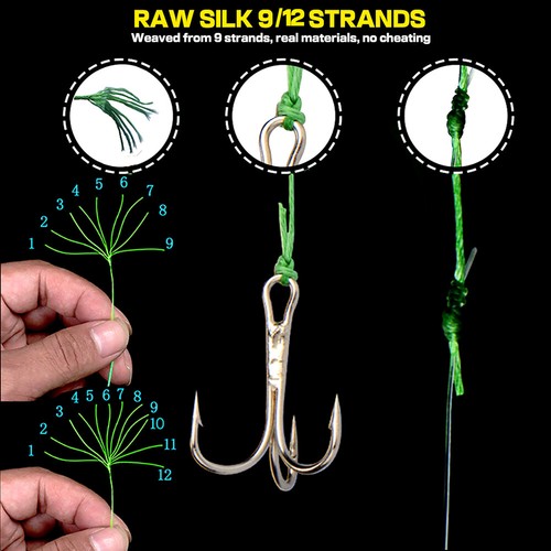 25-120LB 12 Strands Braided Fishing Line 1000m 500m Real 12 Braids Multifilament - Picture 22 of 28