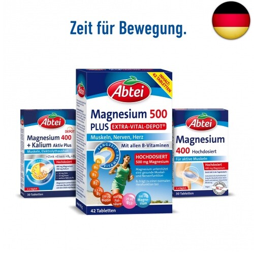 Abtei Magnesium 500 Plus Extra-Vital-Depot - hochdosiert - mit allen - Bild 6 von 6