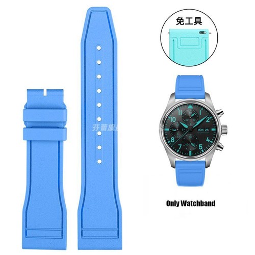 Correa de reloj de silicona apta para IWC Pilot AMG Mark 18 Little Prince P7 Botafeno - Imagen 10 de 54