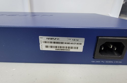 Netgear FS728TLP 10/100 28-Ports Smart Switch w/ 12 PoE & 4 Gigabit Uplink Ports - Picture 5 of 5