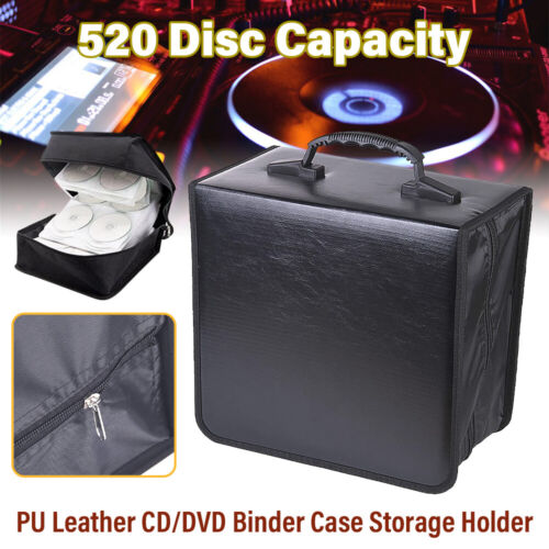 Portable 520 Disc CD DVD Storage Bag PU Leather Wallet Holder Case Box Organizer - Bild 3 von 16