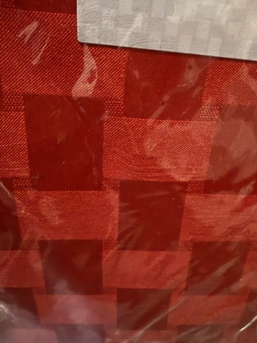 Rote Stoff Tischdecke rechteckig 60x102 Reflexionen Mikrofaser Tischwäsche Neu mit Etikett - Bild 7 von 9