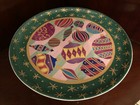 ESSEX COLLECTION CHRISTMAS "KALEIDOSCOPE ORNAMENTS" PEDESTAL CAKE PLATE