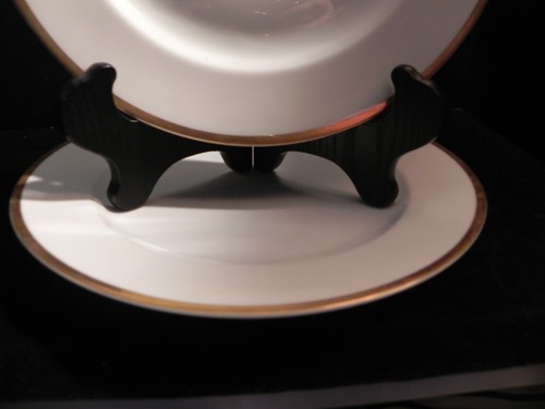 ROSENTHAL (Bavaria) White with Gold Trim set of 2 Luncheon Plates - Picture 3 of 4
