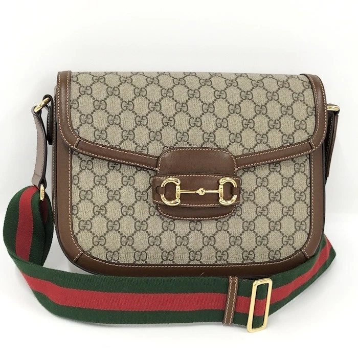 Sac bandoulière GUCCI Horsebit 1955 GG Supreme beige marron 700457