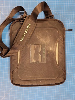 Max Cases Black Padded Laptop Tablet Shoulder Bag Carrying Case 11-12 Inch