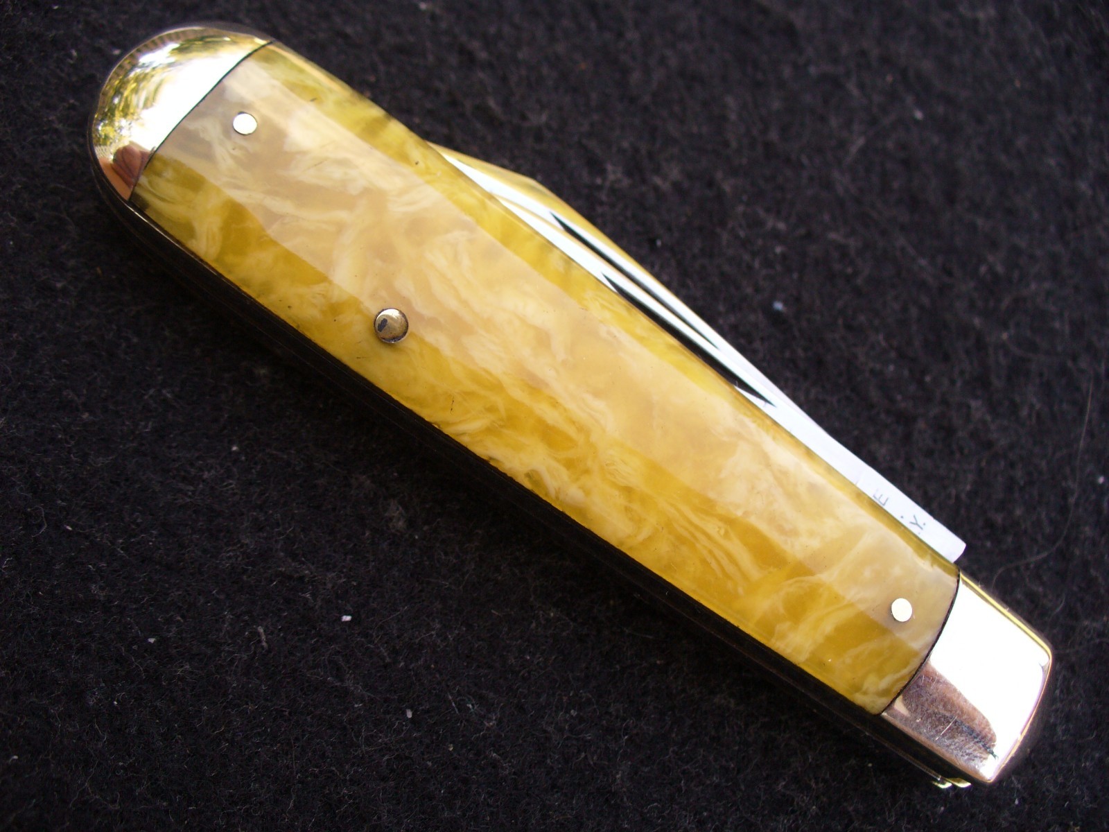 Vintage Schrade Cutlery Co. Walden N.Y. Imitation Onyx Jack Knife 1904-'46 Exc++