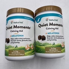 NaturVet Quiet Moments Calming Aid for Dog 2 Pack, 360 Soft Chews , Exp. 4/27