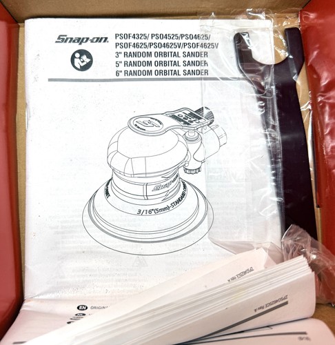 SNAP ON  PSO4625  6" Orbital Sander with 3/16" Pattern (Red)  USA - Bild 4 von 11