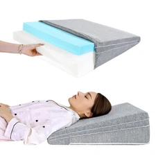 ROYALAY Adjustable Bed Wedge Pillow for Sleeping, Triangle Incline Wedge Pill...