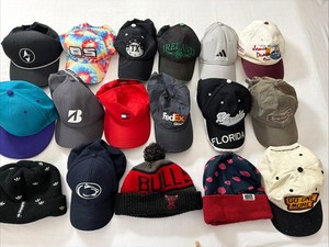 Adidas Bridgestone Vintage Assorted Wholesale Lot Of 17 Golfing Hats Fit Carhart