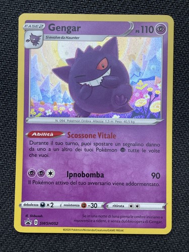 Pokemon TCG GENGAR SWSH052 Promo - DEUTSCH ITALIENISCH