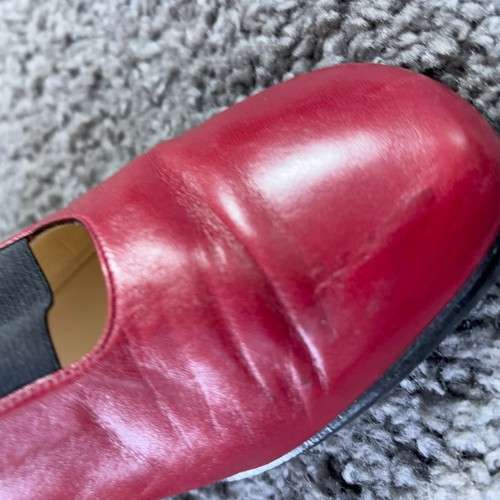 Zapato de tacón de cuña Taryn Rose para mujer talla 6,5 cuero rojo ortopédico hecho en Italia - Imagen 10 de 10