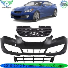 Front Bumper Cover Fascia & Grille Assembly For 2010-2012 Hyundai Genesis Coupe