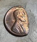 NO DATE (LIKELY 1946-S) LINCOLN CENT WHEAT PENNY RAGGED EDGE CLIP MINT ERROR