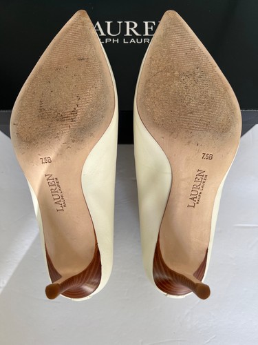 Lauren Ralph Lauren elegante Damenschuhe Lanette Pumps creme weiches Nappa - Bild 10 von 10