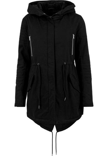 Urban Classics Ladies Sherpa Lined Cotton Parka - Picture 6 of 18